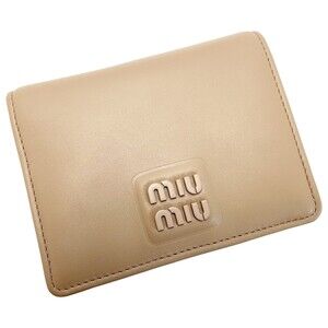Miu Miu Softy Padded Beige Bi fold Wallet